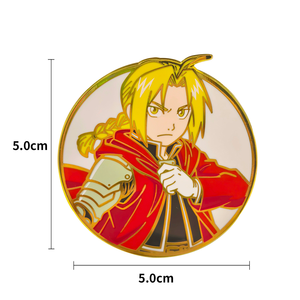 2 Nouveaux Designs Broche en Alliage de Haute Qualité Anime FMA Edward & <span class=keywords><strong>Alphonse</strong></span> Elric, Artisanat Métallique, Décoration de Sac à Dos - Product Image 2