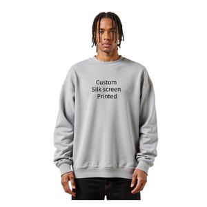 TKAN66D vente en gros personnalisé sérigraphie 100% coton col rond sweat hommes surdimensionné pull décontracté sweats à capuche - Product Image 1