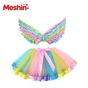 Conjunto de Disfraz de Hada con Falda Tutú, Diadema y Alas de Ángel para Niñas, Accesorios para Fotos y Representaciones Escénicas - Product Image 1