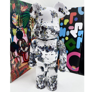 Oso de oro negro oso violento chapado transparente Lago Verde <span class=keywords><strong>Chiaki</strong></span> Bearbrick 400% figuras de juguete de oso de resina - Product Image 5