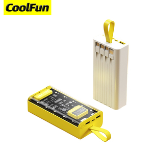 Digitale Batterie anzeige Cyberpunk Mobile Power Bank 30000mAh Ultra große Kapazität Mecha Style 22,5 W Tragbare Stromquelle - Product Image 1