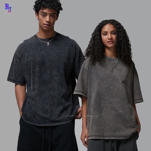 Áo thun cotton Blank Street Wear cổ điển, dáng rộng, tay áo trễ vai, in ấn tùy chỉnh chất lượng cao, chất liệu dày, dành cho nam - Product Image 2