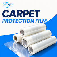 Film plastique de protection pour surface de tapis, film LLDPE imperméable pour la production sous marque privée OEM avec logo personnalisé
