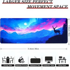 XXL Custom High-Density Waterproof Oil-Proof Woven Fabric Gaming Mousepad Deskmat Sublimation Printed Customizable <b>Mouse</b> Pad - Product Image 3