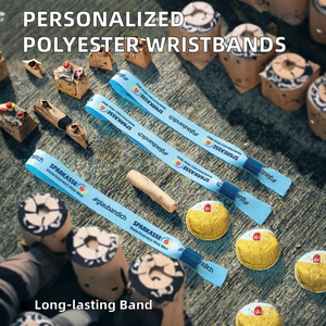 Pulseras Promocionales Personalizadas de Tela Tejida con Impresión por Sublimación, Ecológicas, Desechables, de Poliéster - Product Image 4