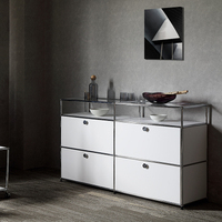 Meubles modulaires modernes et minimaliste, 5 pièces, étagères latérales pour décoration de meubles à manger