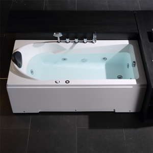 Baignoire balnéo rectangulaire autoportante en acrylique de style américain moderne pour adultes, avec douche et hydromassage, pour l'extérieur/l'intérieur - Product Image 2