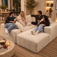 Housse en flanelle douce et confortable, pas d'assemblage requis, canapé compressé sous vide pour grossistes en meubles, achats en grande quantité
