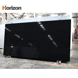 Horizon Black Quartz Countertop Black Galaxy Quartz Countertops Raw Quartz Slab