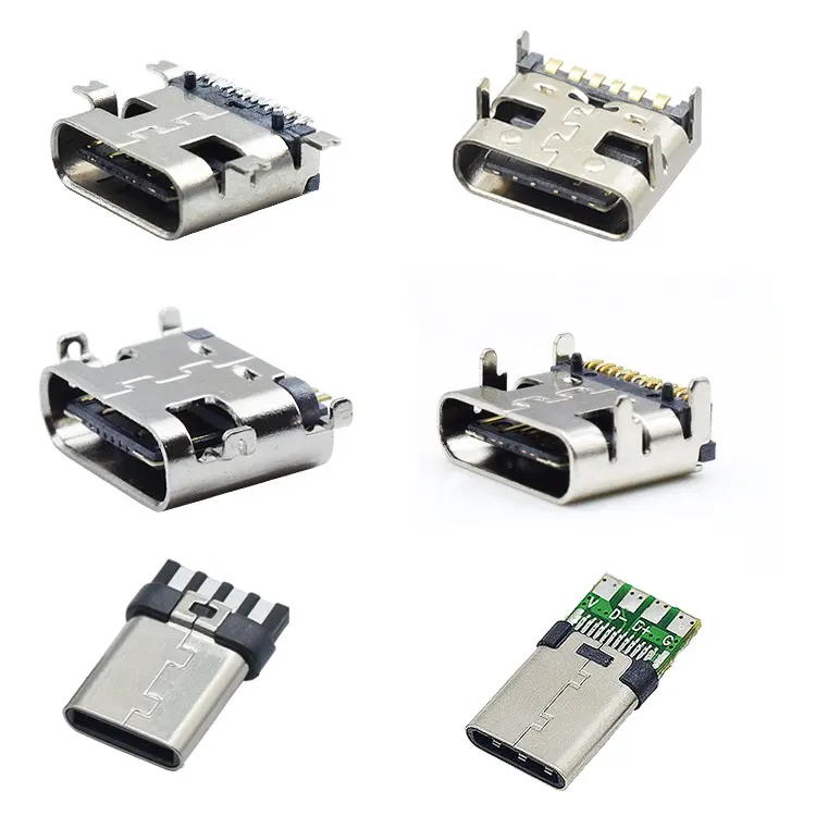 manufacturer high quality male female 16pi n24pin usb connector type C