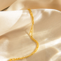 Bijoux design en acier inoxydable d'usine non ternir chaîne imprimée plaquée or 18 carats 316L collier avec nom et lettre personnalisés