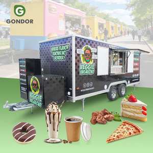 Camión de Comida, Carrito Móvil, Remolque con Cocina Completa, Material de Fibra de Vidrio, Kiosco Multifuncional para Dulces, Papas Fritas, Helados y Panadería - Product Image 1