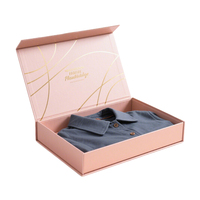 Grande boîte à chapeau pliable personnalisée en carton pour cadeau de luxe avec fermeture magnétique pour vêtements imprimés avec gaufrage