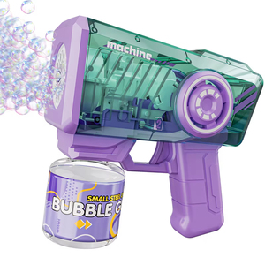 ปืนยิงฟองสบู่แบบพกพา คลาสสิก กันน้ำ ขายดี พร้อมไฟ LED เครื่องทำฟองสบู่แบบมือถือ ของเล่นสำหรับเด็ก เล่นกลางแจ้ง - Product Image 1