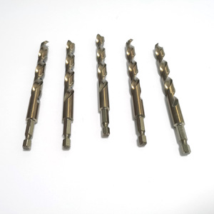 Foret hélicoïdal à lame argentée, tige hexagonale, finition dorée, pour perçage de métaux, en acier rapide plaqué cobalt - Product Image 4
