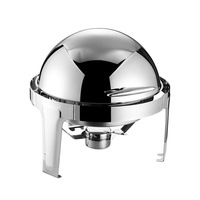 6L Edelstahl 201 Alkoholbetriebener Chafing Dish Heizer Speisenwärmer 85-100°C Temperaturregelung 6 Stunden Hotel Restaurant