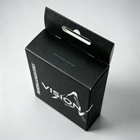Boîte d'emballage suspendue pliable en carton, personnalisée en usine, écologique, avec pelliculage brillant et protection UV, pour l'électronique grand public
