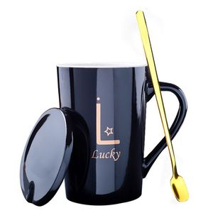 Tazas de Cerámica Blancas de 12 oz con Asa Dorada, Tazas Altas de Porcelana para Café, Leche, Regalos, Sublimación, Aptas para Agua Hirviendo - Product Image 1