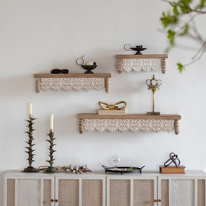 تصميم ديكور فني عتيق رف عائم رف أنيق ديكور للجدران لغرفة المعيشة والمداخل فكرة هدية عيد ميلاد - Product Image 1