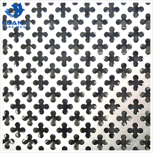 Plaque métallique perforée en alliage d'aluminium argenté de 1,0 mm, 1,5 mm, 2 mm d'épaisseur, trous hexagonaux/diamantés/carrés/triangulaires, support personnalisé - Product Image 4