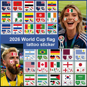 Pegatinas de Tatuajes de Bandera Nacional de Países a Prueba de Agua al por Mayor, de Fútbol Americano, de América, Canadá, México, para el Cuerpo - Product Image 2