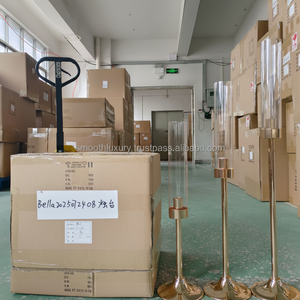 Candelabro de Pilar dorado suave para velas, portavelas de aleación de latón con tallo de Dores, candelabros para bodas, eventos y fiestas - Product Image 1