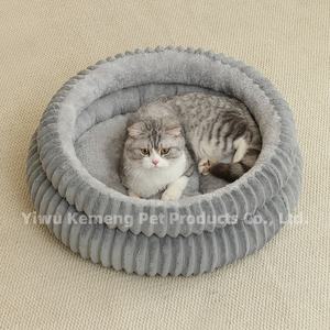 ที่นอนสัตว์เลี้ยง Hovicaed สำหรับทุกฤดู รูปทรงโดนัท ผ้าพลัฌอุ่นๆ ที่นอนแมวแสนสบาย สำหรับสุนัขขนาดเล็กและใหญ่ ดีไซน์ที่นอนสุนัข ผลิตภัณฑ์สำหรับสุนัข - Product Image 4