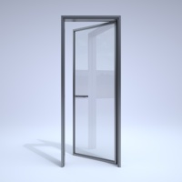 Porte battante en aluminium et verre pour maison, avec fermeture silencieuse et anti-pincement, installation facile, design personnalisé