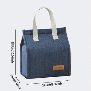 Sacs repas personnalisables OEM, sacs bento verticaux portables en tissu cationique et sacs isothermes - Product Image 2