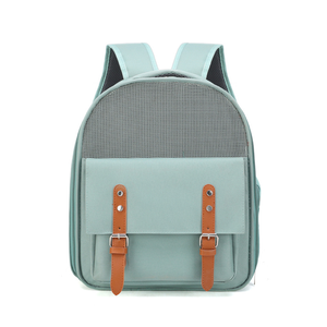 Solid Color Mesh Pet <b>Backpack</b> Carrier Breathable Belt Closure for <b>Cats</b> - Product Image 1