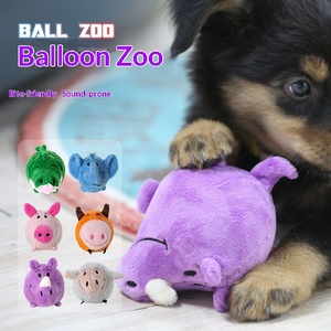 Gummi-Blasen-Plüsch-Cartoon-Hundespielzeug mit Tiermuster, geräuscharm, kaubeständig, quietschend, zahnreinigend, umweltfreundlich, langlebig - Product Image 2