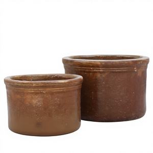 Macetas de cerámica esmaltadas hechas a mano vietnamitas de diferentes tamaños personalizadas de fábrica artesanías de Vietnam - Product Image 1