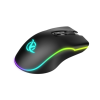 Mouse Gaming Optik 3D Berkabel OEM Pabrik yang Dapat Disesuaikan, Antarmuka USB 2.0, Lampu Latar 7-RGB, Nirkabel 2.4Ghz, Ergonomis, Tahan Air