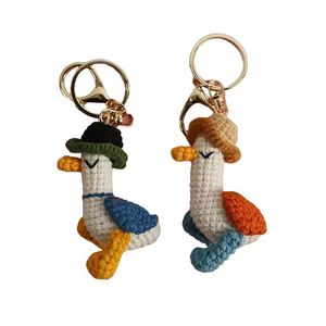 <strong>Toy</strong> Pendant <strong>Keychain</strong> for Backpacks Charm Bag Couple Gifts Crochet <strong>Duck</strong> <strong>Keychain</strong> Woven Handmade Cute <strong>Plush</strong> Animal Key Chain - Product Image 1