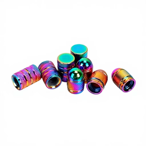 Capuchon de valve de <span class=keywords><strong>pneu</strong></span> de voiture au design unique et aux couleurs éblouissantes, en alliage d'aluminium brillant, anti-poussière, capuchon de valve de <span class=keywords><strong>pneu</strong></span>, capuchon de valve - Product Image 1