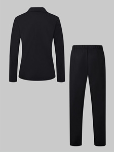 <span class=keywords><strong>Costume</strong></span> formel pour enfants, style gentleman, broderie florale exquise, blazer à revers cranté, pantalon élastique, ensemble 2 pièces pour cérémonie de baptême - Product Image 2