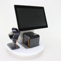 Terminal de point de vente tactile capacitif à double écran CITAQ D1 15,6 pouces Système Android 8.1/Linux/Windows 7/10 4 Go DDR + 64 Go SSD CE FCC