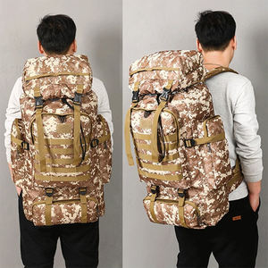 Sac à dos tactique multifonctionnel de grande capacité 80l personnalisé, imperméable, en Oxford camouflage, pour la randonnée - Product Image 2