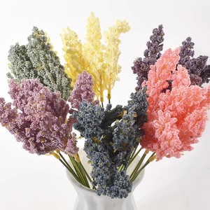 Bouquets de lavande <span class=keywords><strong>artificielle</strong></span> réalistes, fleurs en soie, tiges de baies en mousse pour bouquet de mariage, décoration de vase à domicile, arrangement floral DIY - Product Image 3