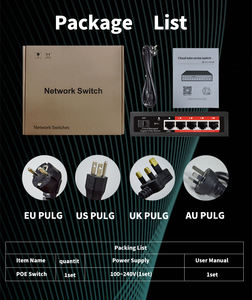 OEM.ODM 4 porte Full Gigabit Cloud Managed Poe <span class=keywords><strong>Switch</strong></span> 48V Poe <span class=keywords><strong>Switch</strong></span> IEEE 802.3 AF/AT Gigabit SFP per telecamera IP CCTV - Product Image 6