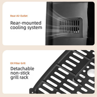 Four électrique multifonctionnel entièrement automatique intégré pour la maison avec double bouton de commande pour la friture