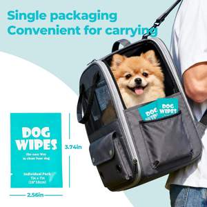 Lingettes pour animaux de compagnie emballées individuellement pour chiens et chiots, biodégradables, 10 lingettes jetables pour animaux de compagnie, lingettes humides pour le nettoyage - Product Image 4
