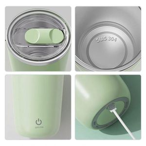 Custom Logo Electric Auto Cup Double Wall Stainless Steel Coffee Mug Smart Water Bottle 400ml Classic Business Gift for Office - Product Image 2