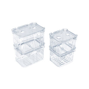 Caja de plástico transparente para acuario, recipiente de cría de peces acrílico, <span class=keywords><strong>doble</strong></span> Guppies, incubadora de incubar, aislamiento para el hogar - Product Image 3