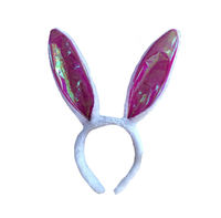 Oreilles de lapin enfants adultes sequin le bandeau d'oreilles de lapin pour bandeau de Pâques