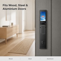 Serrure de porte intelligente 7 modes de déverrouillage : reconnaissance faciale 3D, empreinte digitale, clavier, carte IC, Wi-Fi, application TUYA, clé mécanique, poussoir-tiroir, Cloud