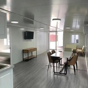 Vente en gros de maison conteneur moderne préfabriquée 20 pieds 40 pieds extensible pour 2 chambres à coucher hôtel scolaire à panneau sandwich pour l'extérieur - Product Image 5