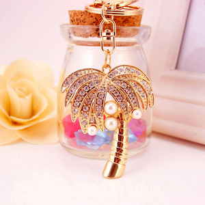 <span class=keywords><strong>Cocotier</strong></span> cristal perle porte-clés couleur <span class=keywords><strong>dorée</strong></span> porte-clés femme sac pendentif Souvenir cadeau Hawaii <span class=keywords><strong>plage</strong></span> - Product Image 2