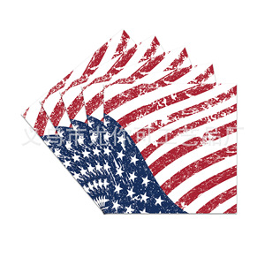American Flag <b>Paper</b> Plates Round Disposable Party Tableware Independence Day Celebration 4 Color Offset Printing - Product Image 5