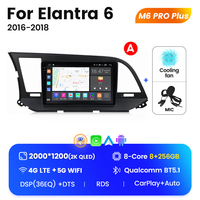 Sistema Multimedia de Audio para Automóvil MEKEDE M6 PRO con Sistema Android y Pantalla QLED para Hyundai Elantra 2016 2018 2020